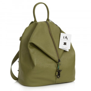 Rucsac dama din piele naturala DiAmanti Zanella Verde Olive